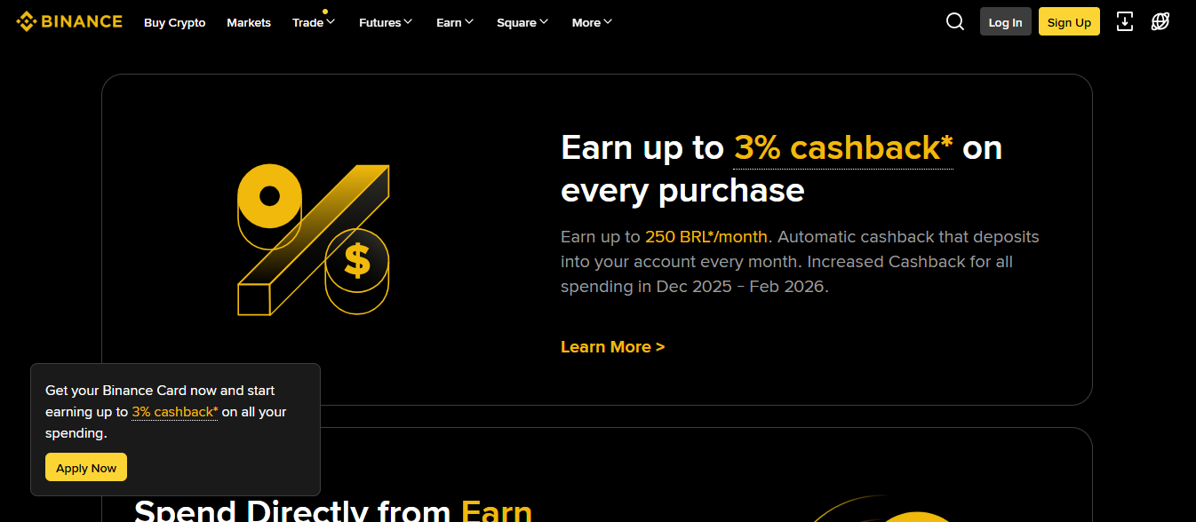Binance Visa CashBack