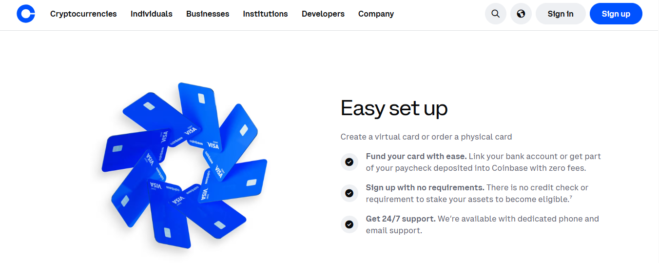 Coinbase Card Basic Features 