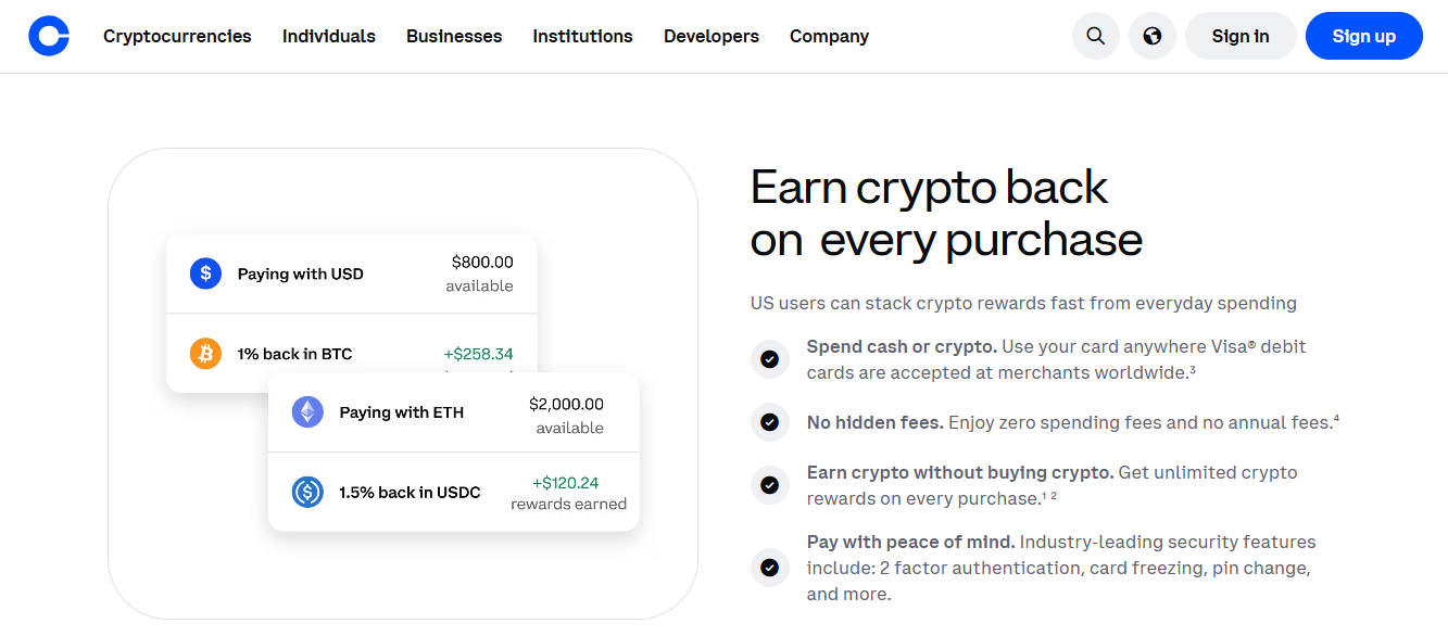 Coinbase Card Rewards 