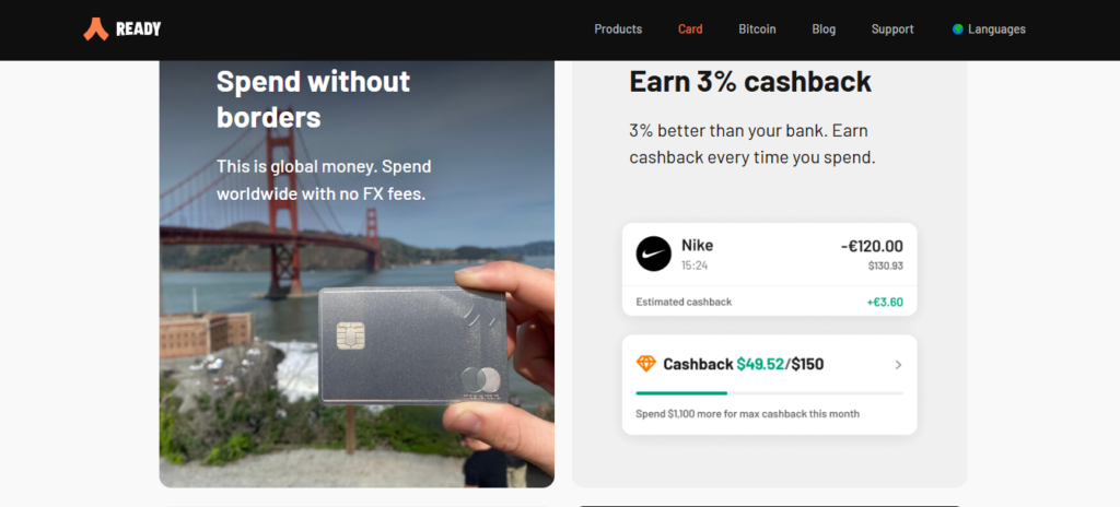 How does Ready Card STRK Cashback Work